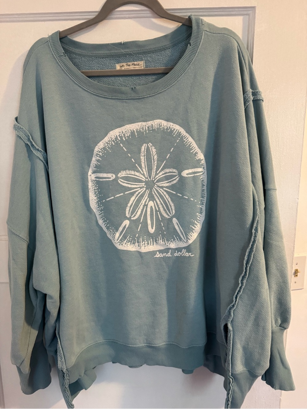 We The Free Seafoam Green Sand Dollar Graphic Crewneck
